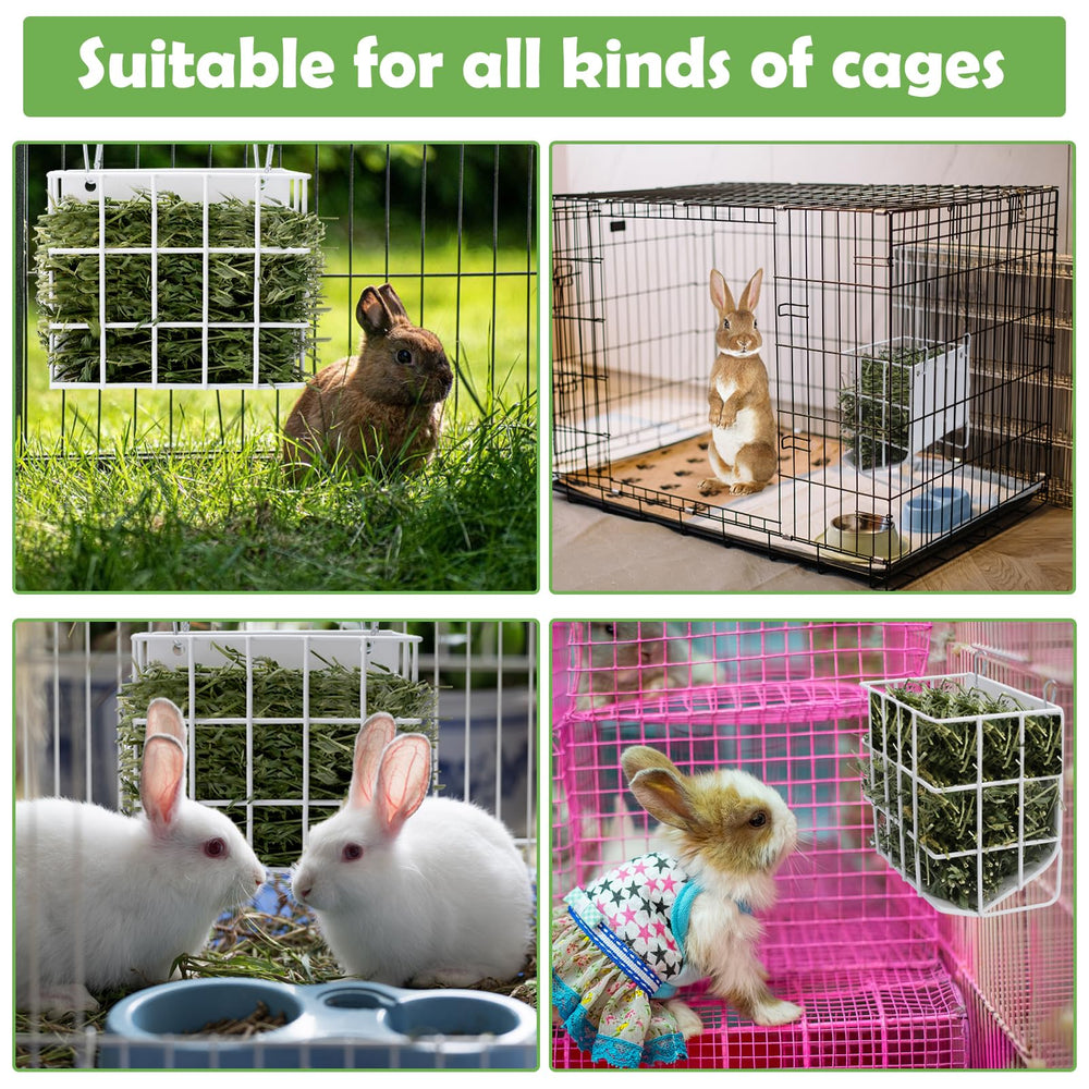 CAIQINLI small-animals hay feeder—keeps cage tidy and reduces waste