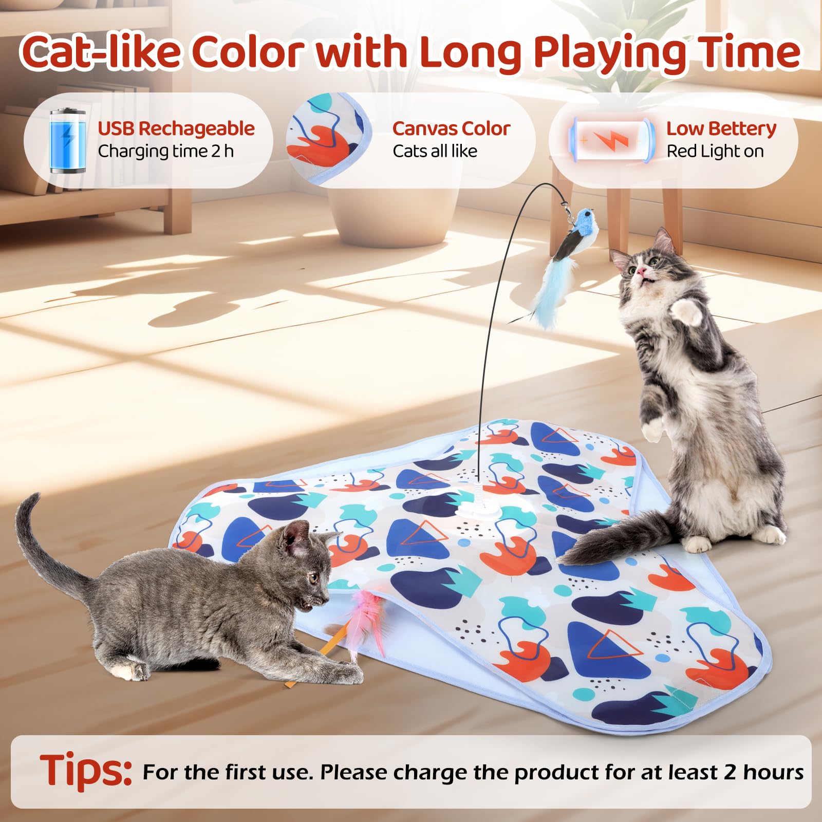 CaitPal replaceable-bird-attachments extend playtime with swappable replacement birds.