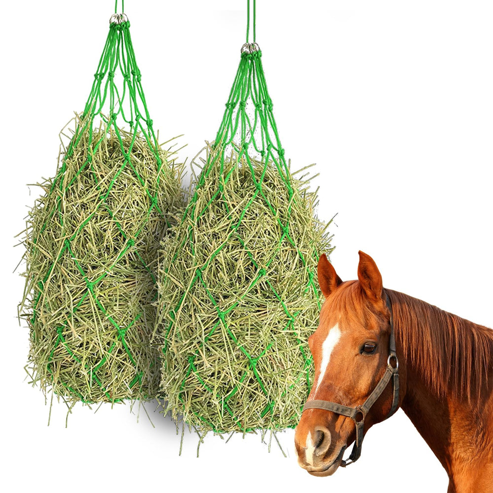 CAIYUANYUAN-SHENXUEJIAO slow-feed hay net stretched to 40 inches for steady grazing
