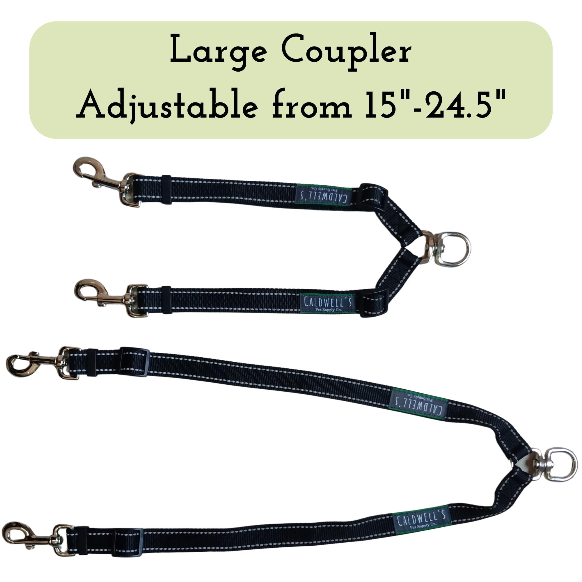Caldwell's Pet Supply Co. adjustable-length small dogs shows versatile fit for compact breeds.
