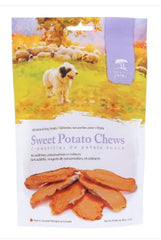 Caledon Farms Sweet Potato Dog Treat close-up shows natural ingredients for a healthy snack