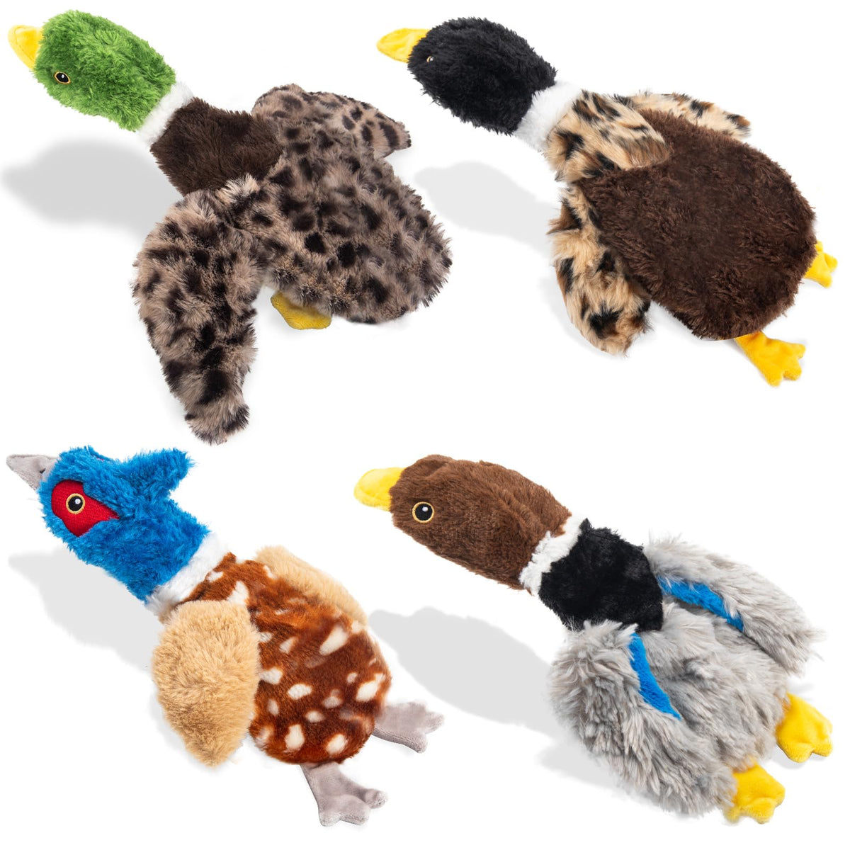 Calibonbon dog squeaky toy set duck for interactive fetch and play.