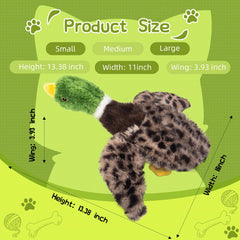 Calibonbon dog squeaky toy set mallard delivers crinkle-filled curiosity.