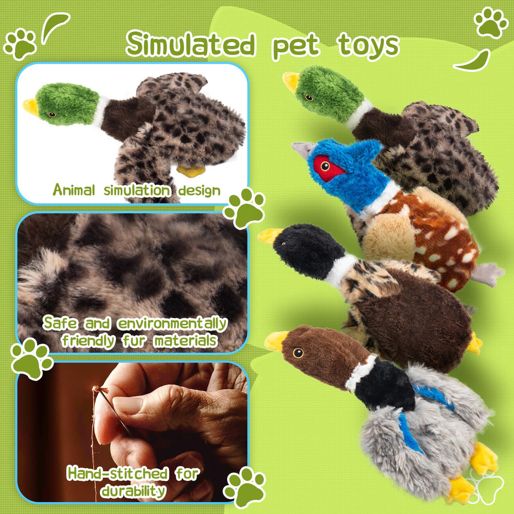 Calibonbon dog squeaky toy set pheasant boosts active play and training.
