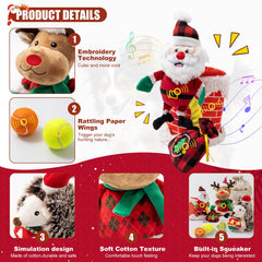 Calibonbon hedgehog-holiday-ball combines textures with a bonus ball for fetch