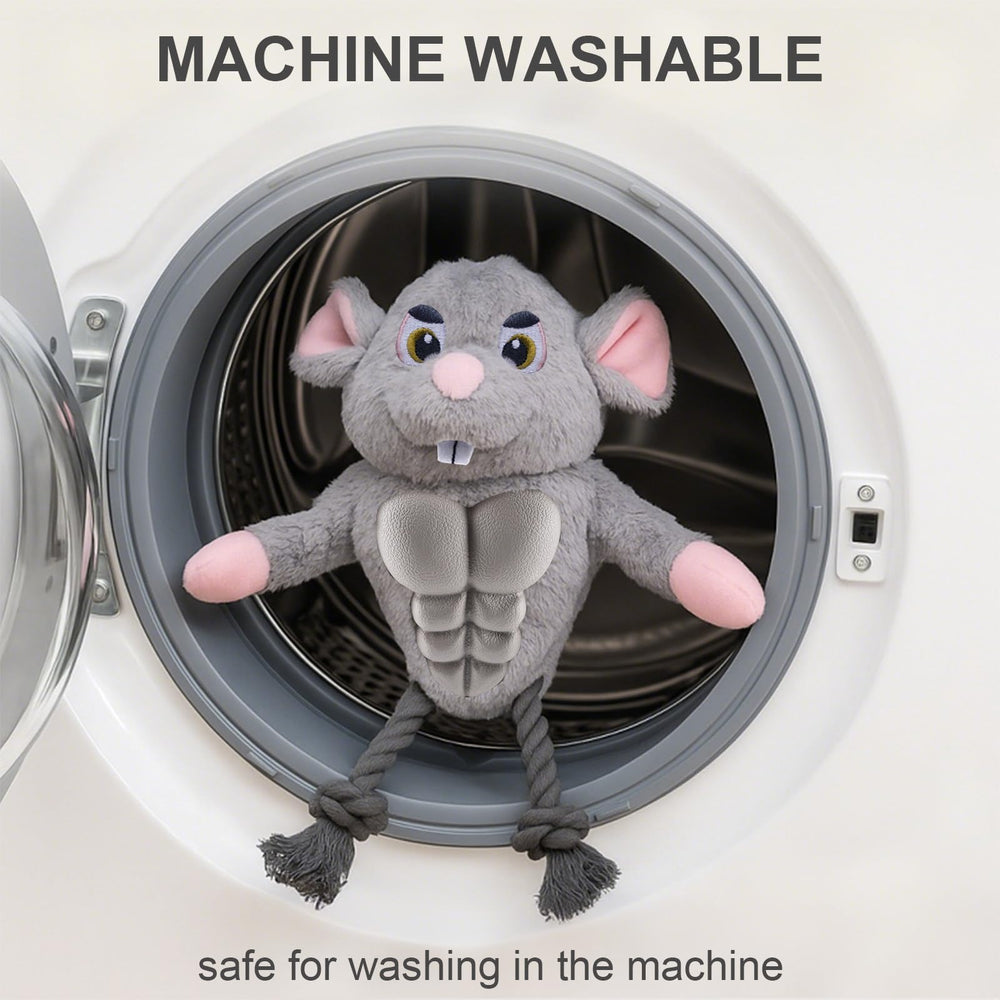 Calibonbon Muscle Mouse toy includes a built-in squeaker to boost engagement