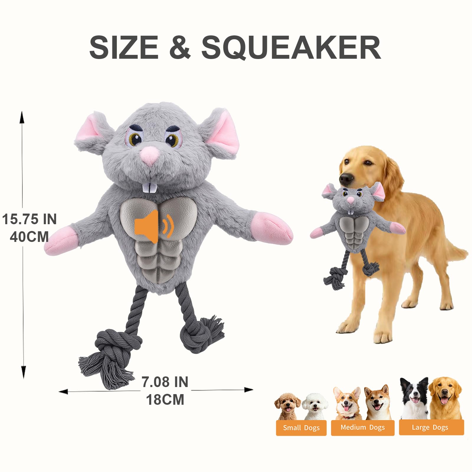 Calibonbon Muscle Mouse toy designed for indoor fetch and tug sessions