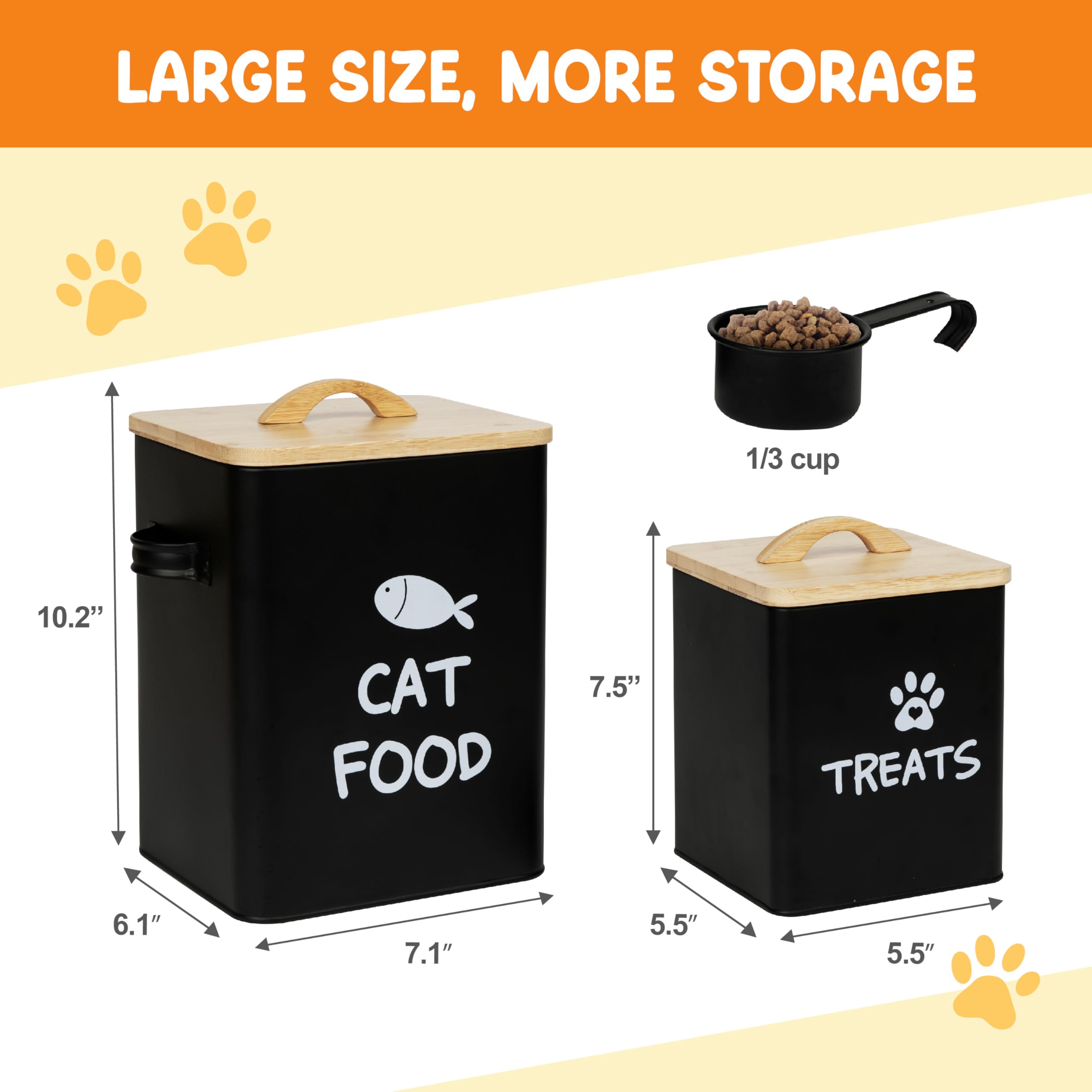 Calindiana large-capacity container stores kibble and treats neatly for daily use