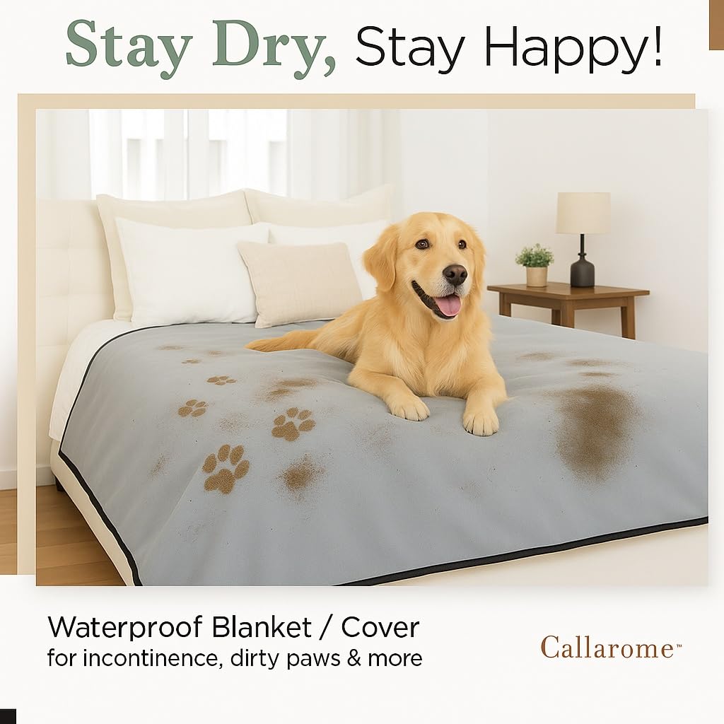 Callarome waterproof blanket couch-protector shields sofas from pet accidents and stains.