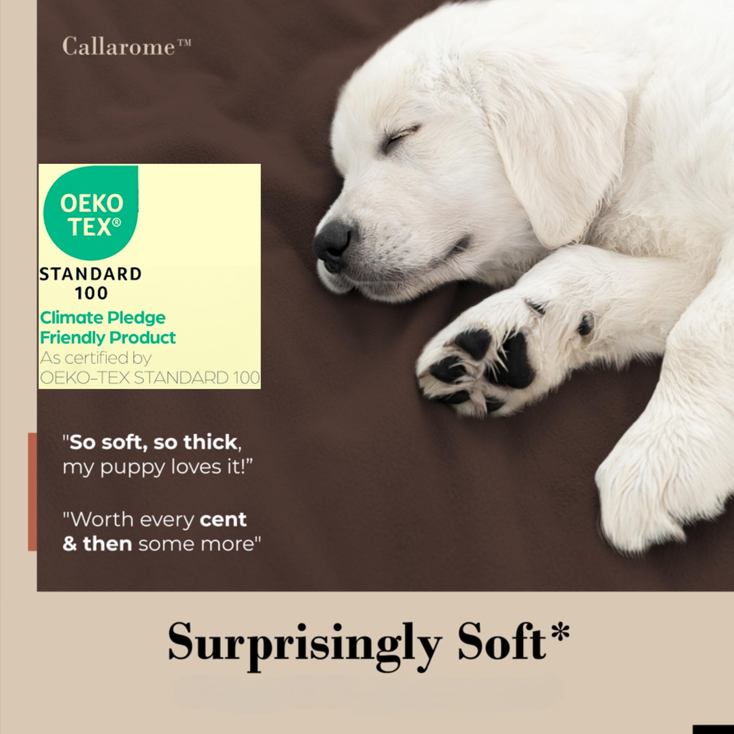 Callarome waterproof blanket easy-care machine wash friendly care instructions.