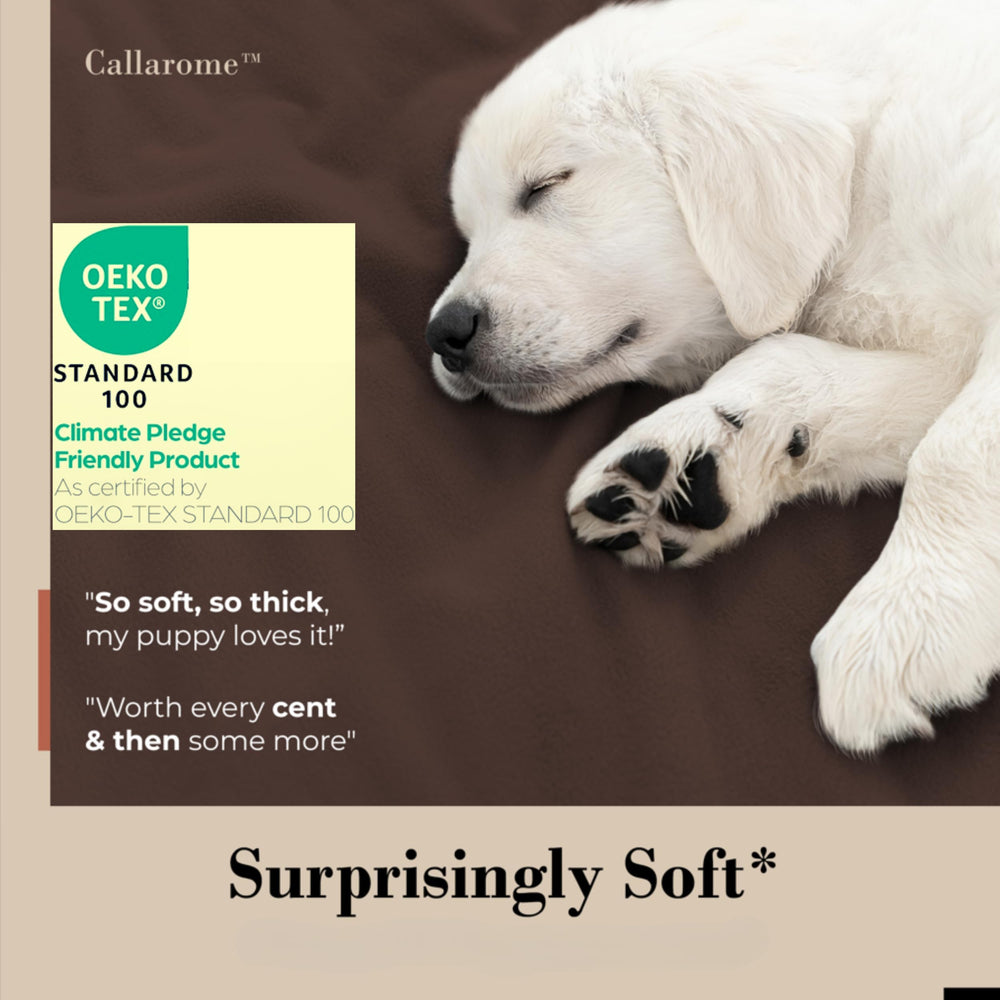 Callarome waterproof blanket easy-care machine wash friendly care instructions.