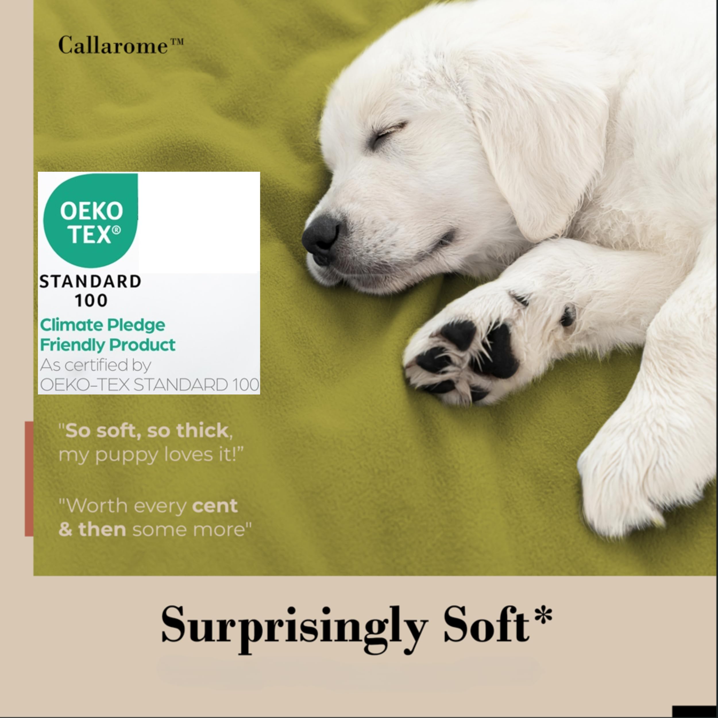 Callarome machine-washable blanket cleans easily after spills.