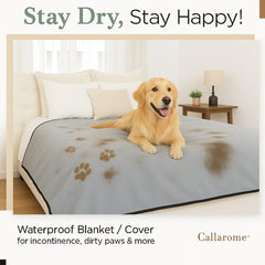 Callarome soft plush blanket offers cozy comfort for pets during cuddle-time on beds.