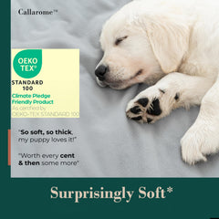 Callarome stain-resistant throw cleans easily in the machine for quick refreshes.