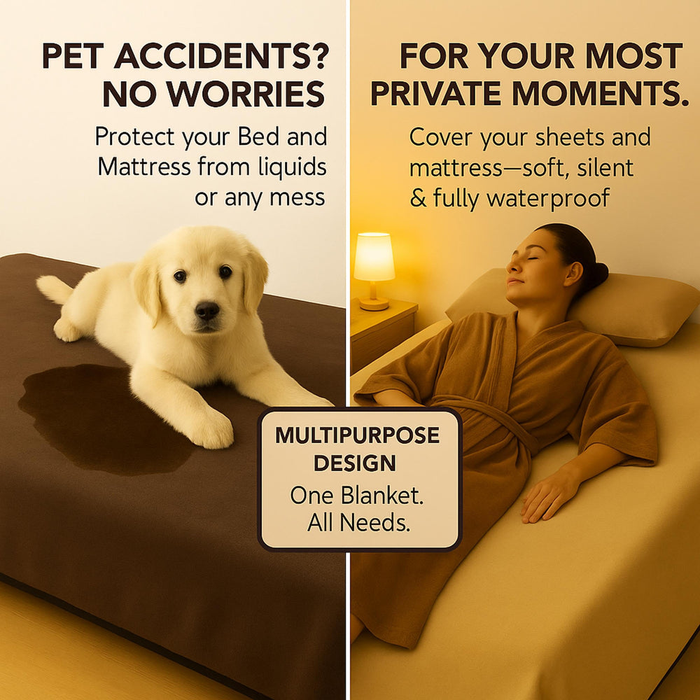 Callarome waterproof blanket stain-resistant surface helps keep furniture clean after meals.