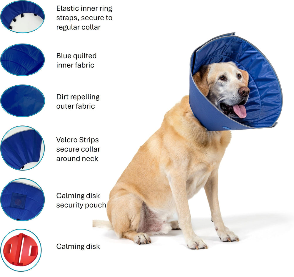 Calm Paws caring collar XL elastic-inner-strap secured fit