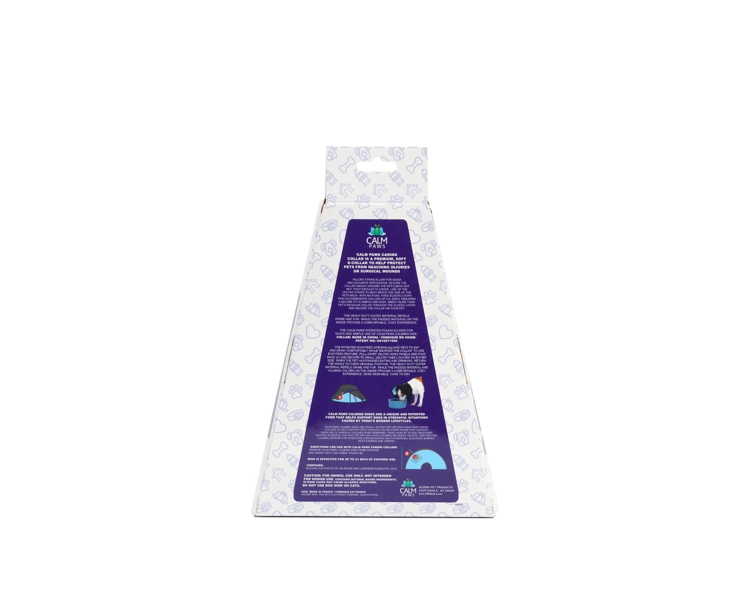 Calm Paws elastic inner-straps keep cone in place