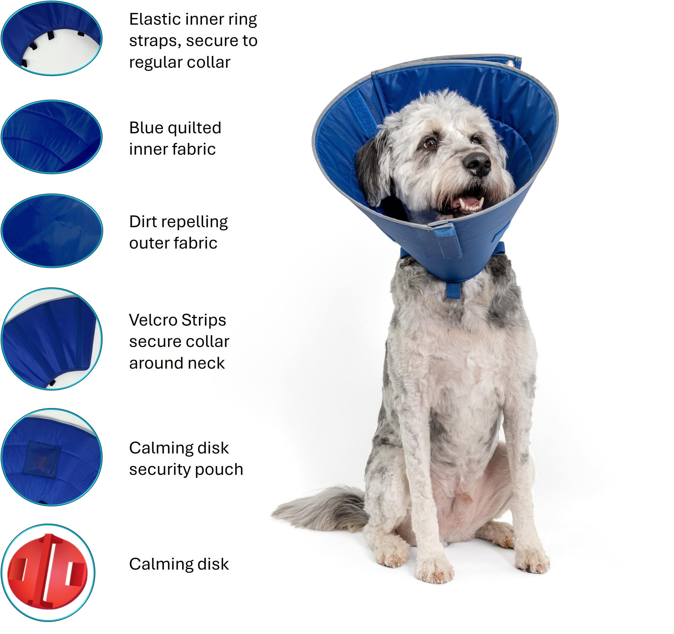 Calm Paws protective-design collar shields wounds from licking