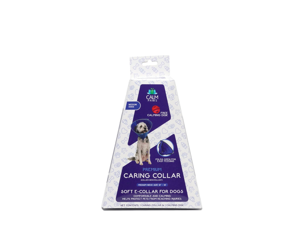 Calm Paws collar with adjustable Velcro for quick, secure fit