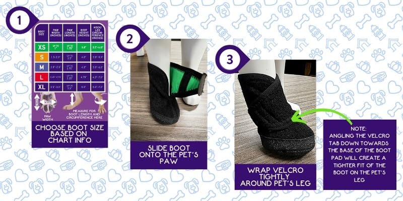 Calm Paws Recovery Boot XL soft inner closeup emphasizes rubbing-free wear