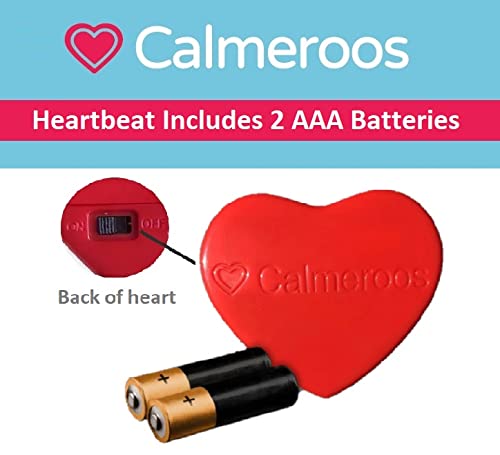 Calmeroos heat-pack-inside shows heat activation for extended calm during car rides.