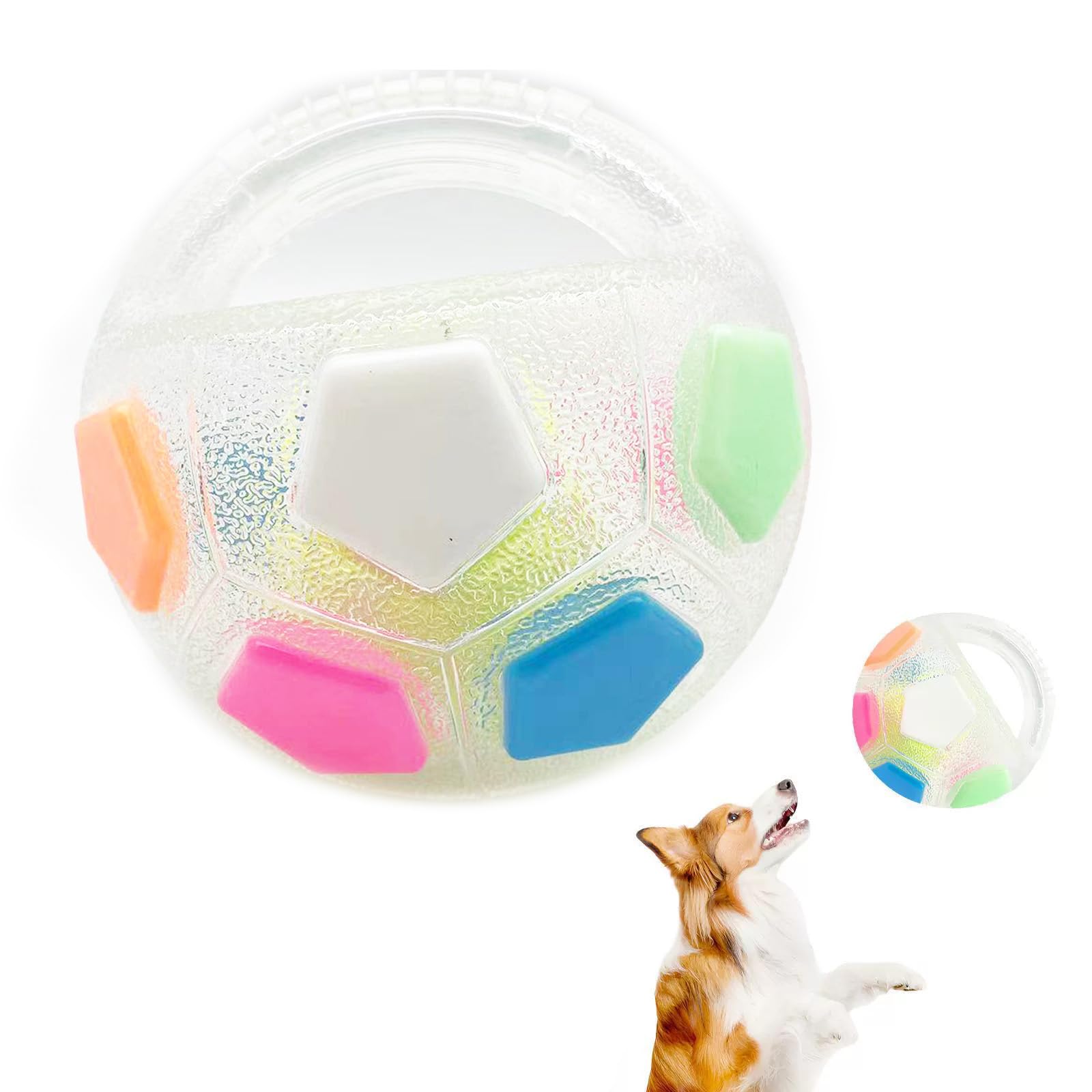 Calming Ball with Handle close-up showing durable rubber for safe, interactive play.