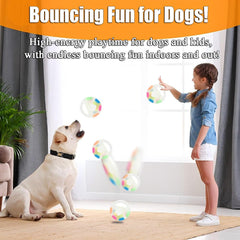 Calming Ball with Handle yellow tennis-ball reveal for added visual stimulation during play.