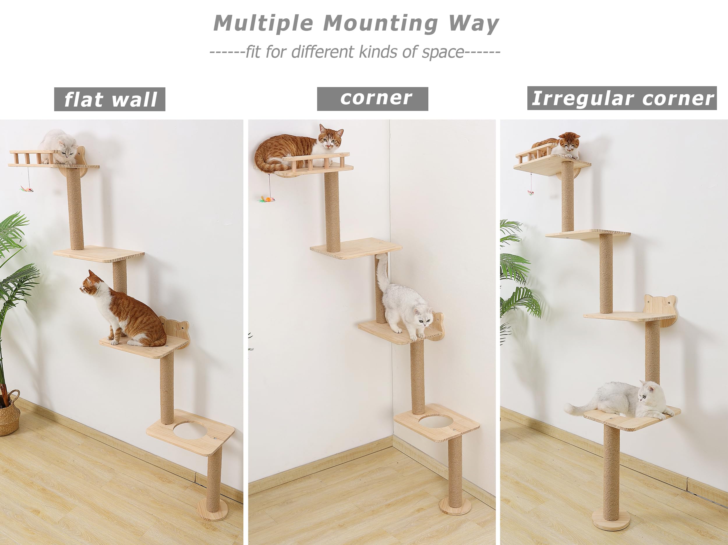 Caloreduce cat tree enables easy assembly with drill-ready design and a modern look.