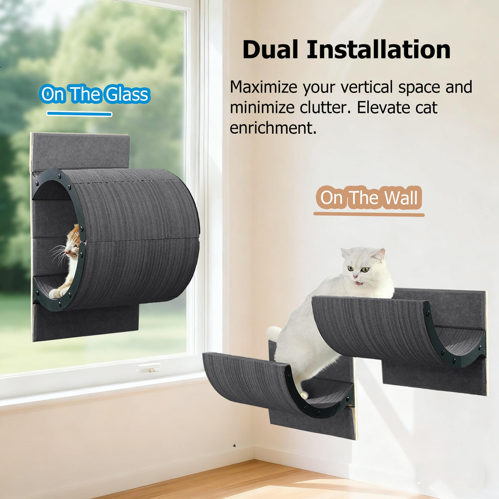 Caloreduce cat window perch elevated lookout offers a high perch for window watching.