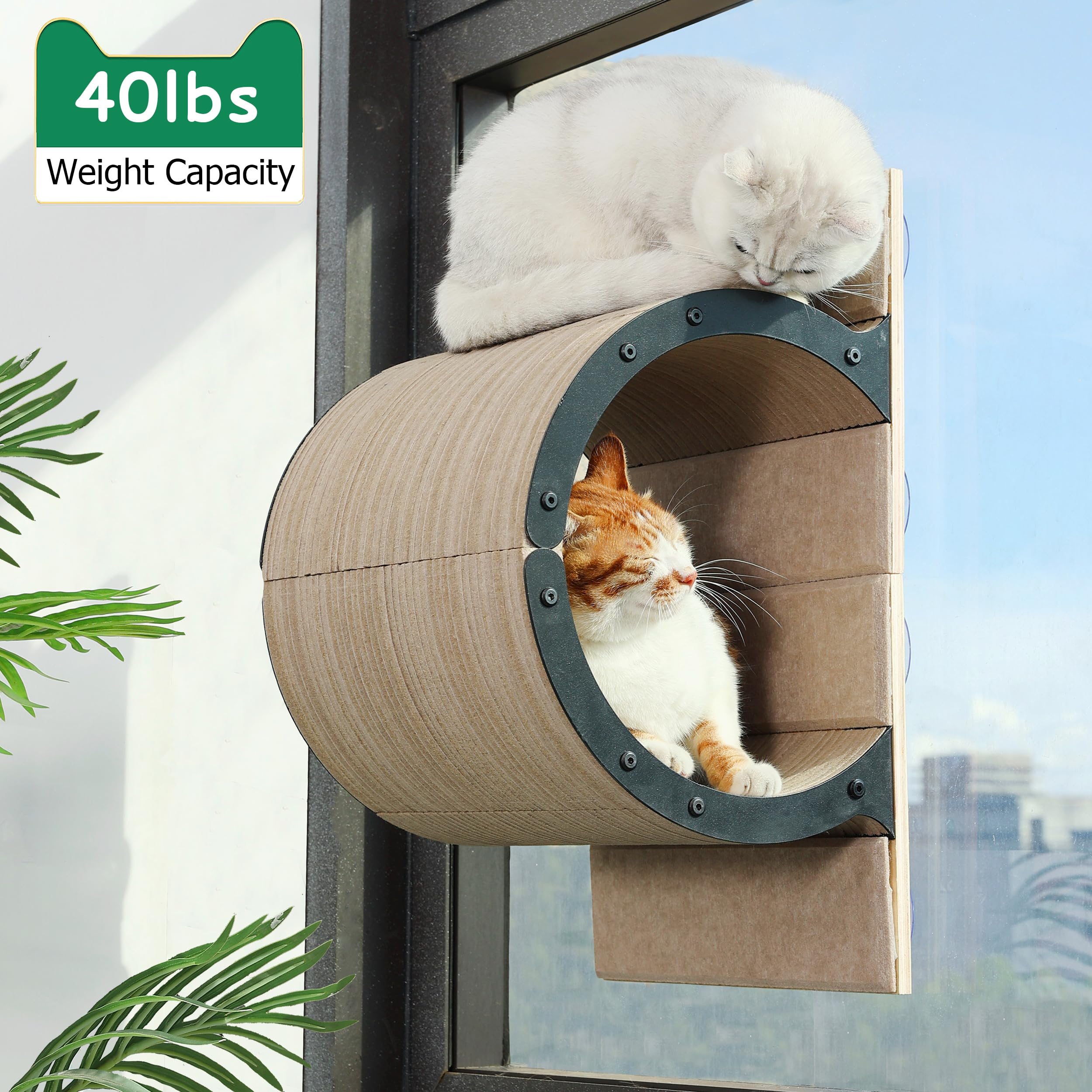 Caloreduce Cat Window Perch elevated lookout for high vantage cat