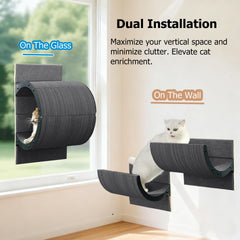 Caloreduce cat window perch elevated lookout offers a high perch for window watching.
