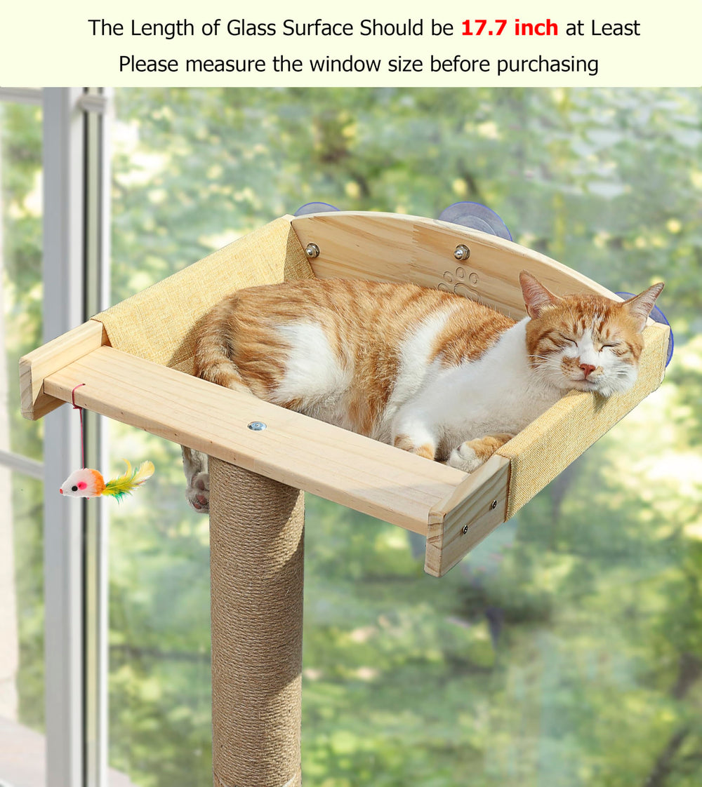 Caloreduce cat window perch adjustable height fits various window sizes.