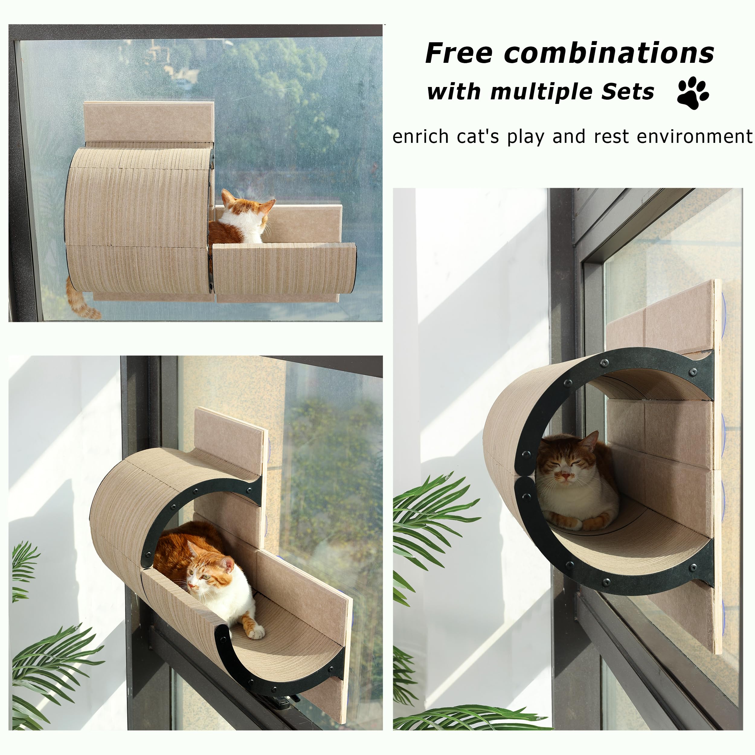 Caloreduce Cat Window Perch replaceable felt pieces for refreshed perch