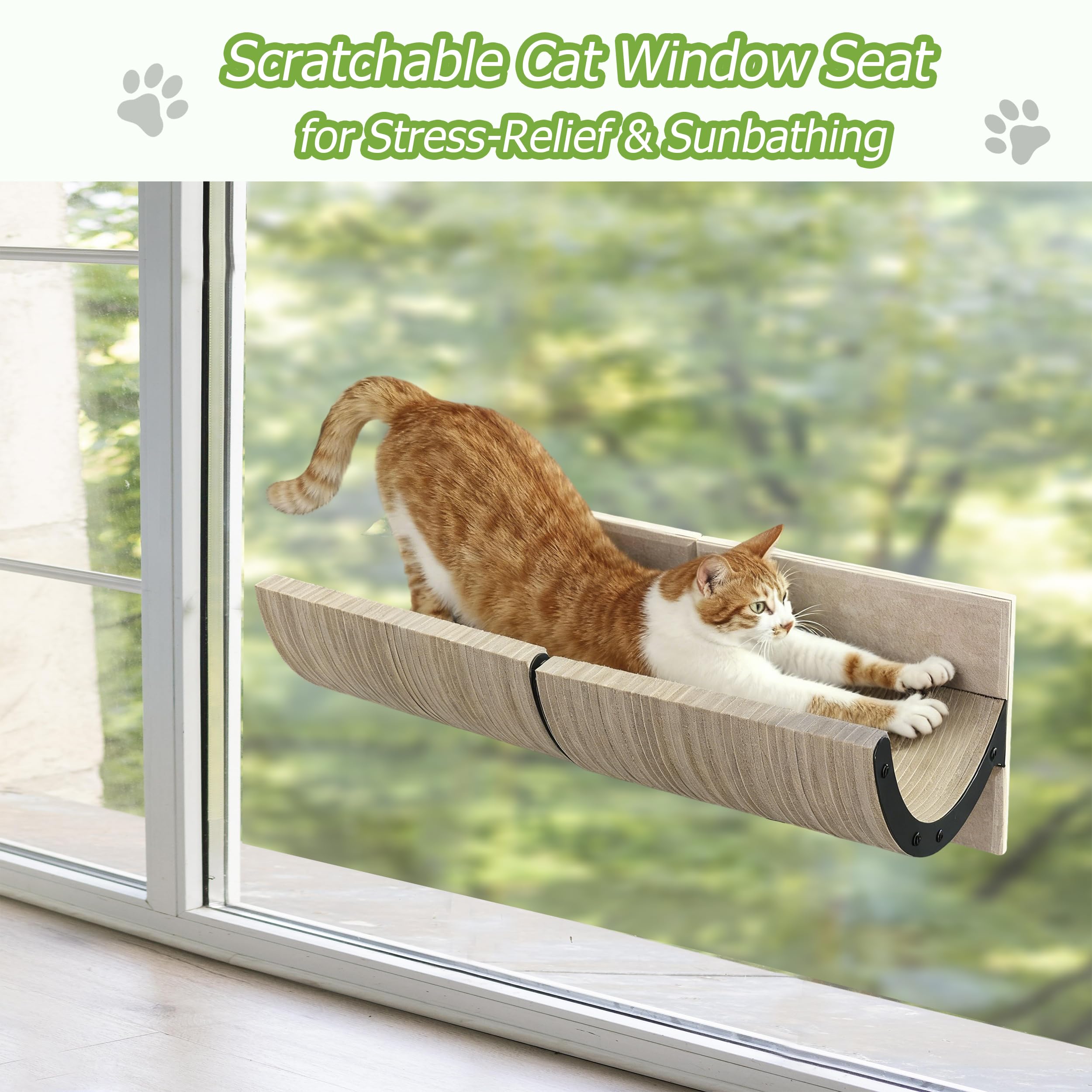 Caloreduce Cat Window Perch suction cups show sturdy window mounting capability