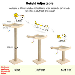 Caloreduce cat perch with PVC scratching post encourages scratching without furniture