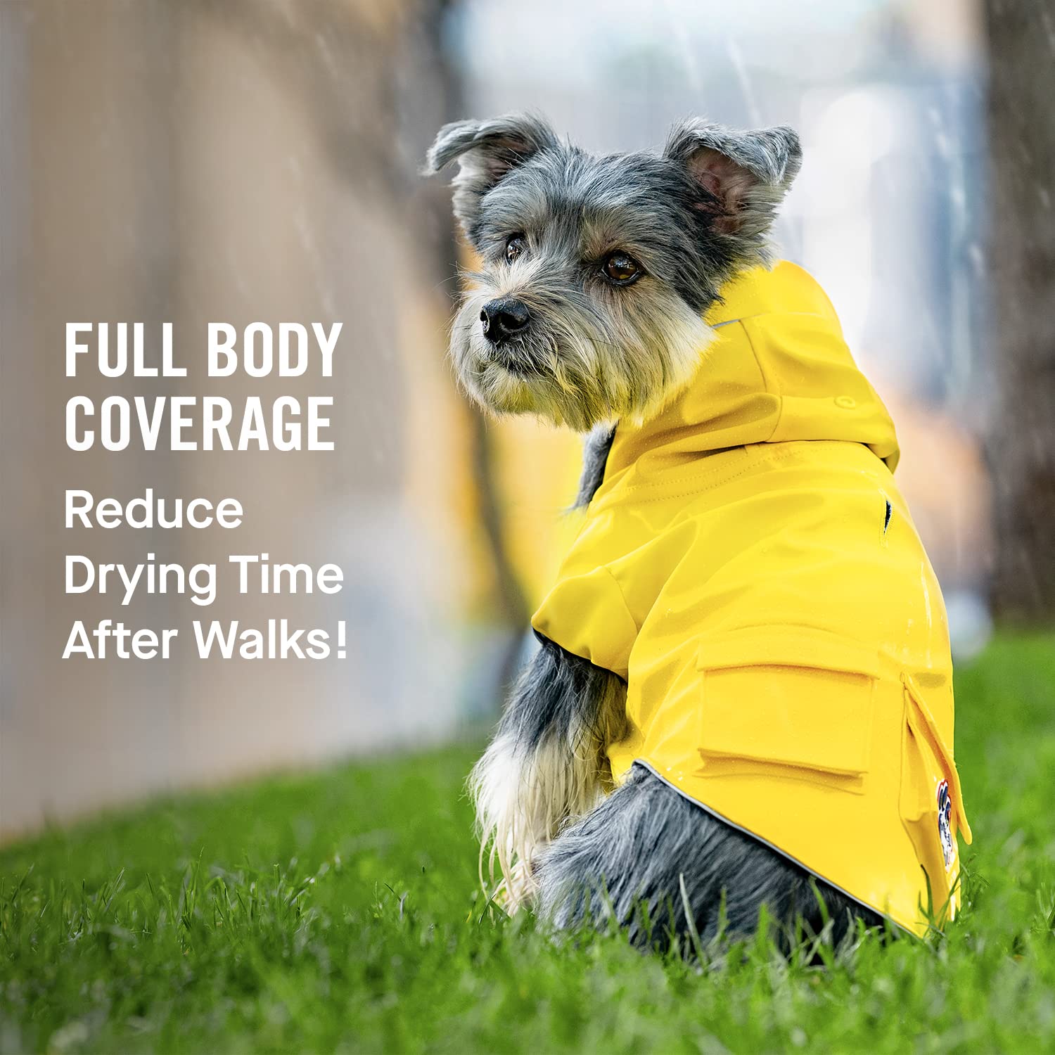 Canada Pooch Torrential Tracker dog rain jacket reflective trim for visibility