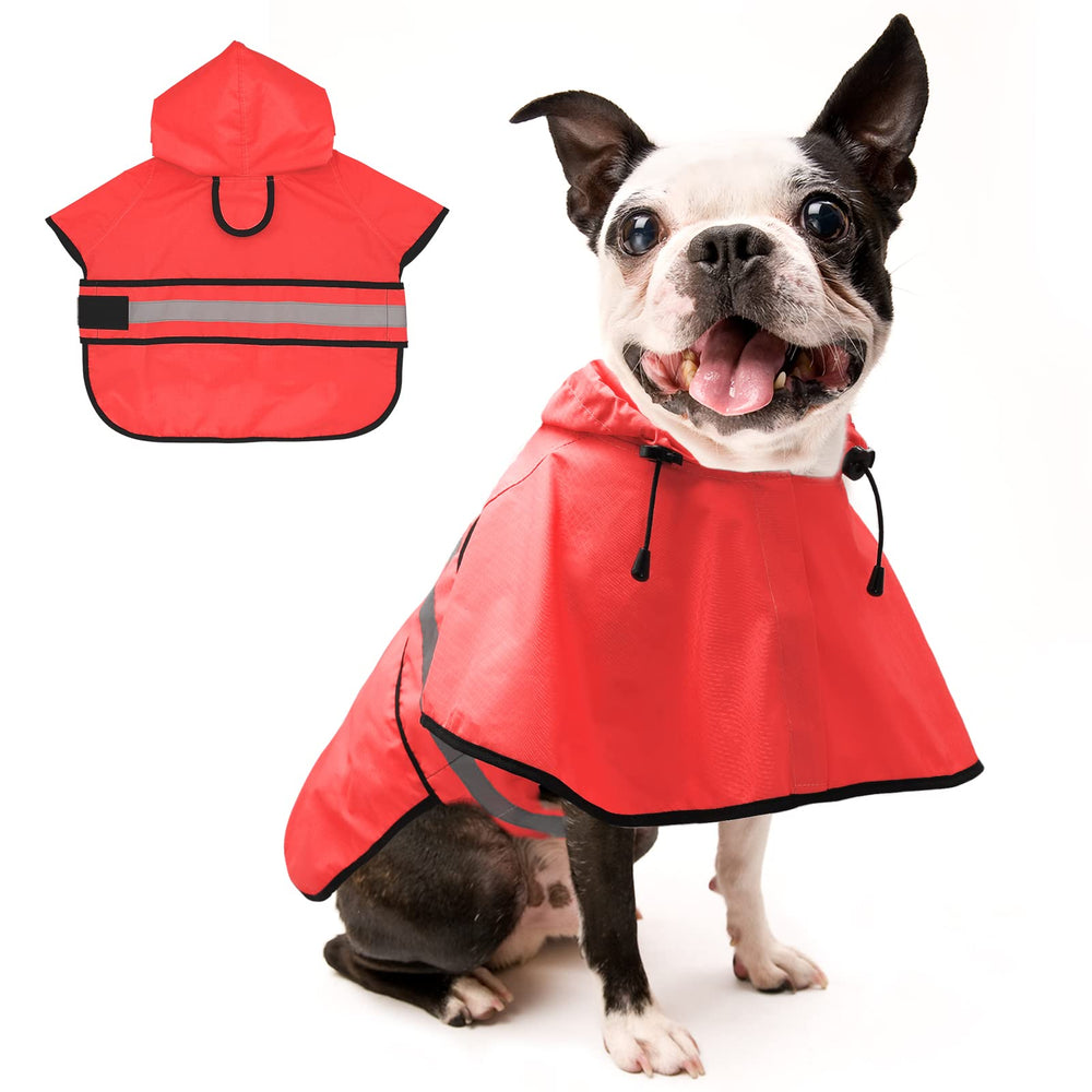 Candofly bright red raincoat boosts visibility and cheerful style.