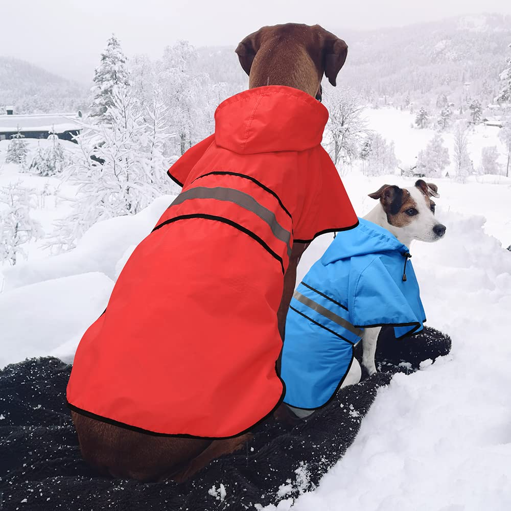 Candofly dog raincoat hooded model offers lightweight protection