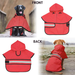 Candofly dog raincoat with reflective stripe for safer night walks.