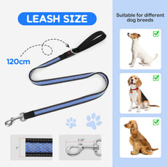 Candofly 4ft LED dog leash blue fast-flash-mode highlights rapid visibility during night walks.