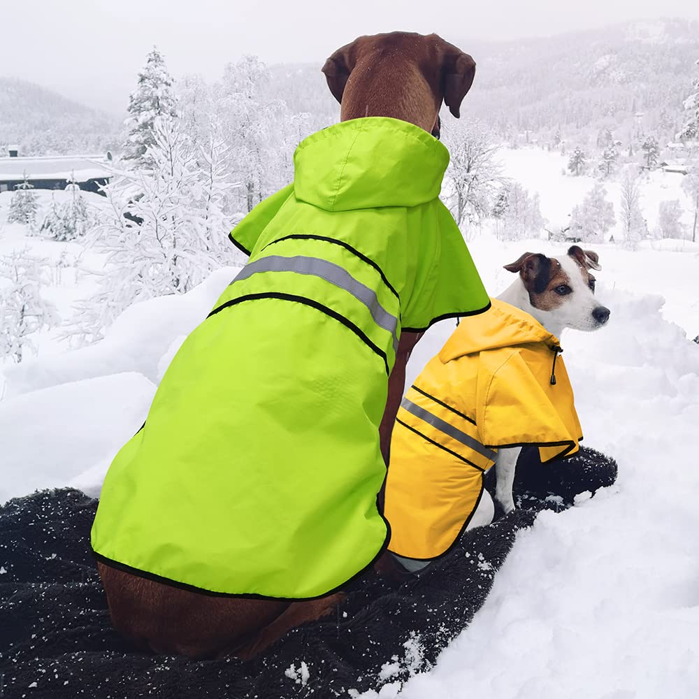 Candofly reflective stripe dog rain jacket improves night visibility