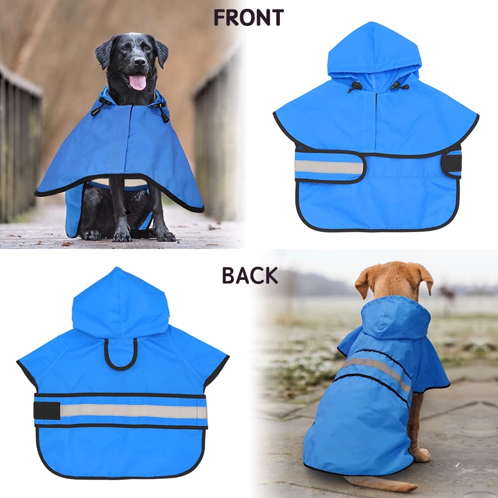 Candofly waterproof dog rain jacket with reflective stripe improves night visibility.