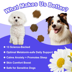 CanfitMe melatonin dog soft chews close-up—bacon flavor for simple feeding and calm moments