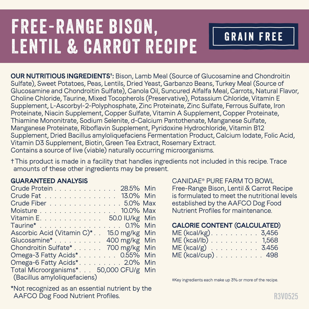 CANIDAE Pure Farm gently crunchy texture invites everyday meal moments.