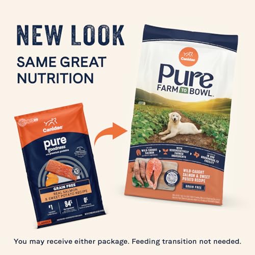CANIDAE Pure Farm to Bowl sweet potato chunks show grain-free digestion support
