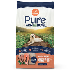 CANIDAE Pure Farm to Bowl wild salmon bowl highlights omega-3 for skin and coat health