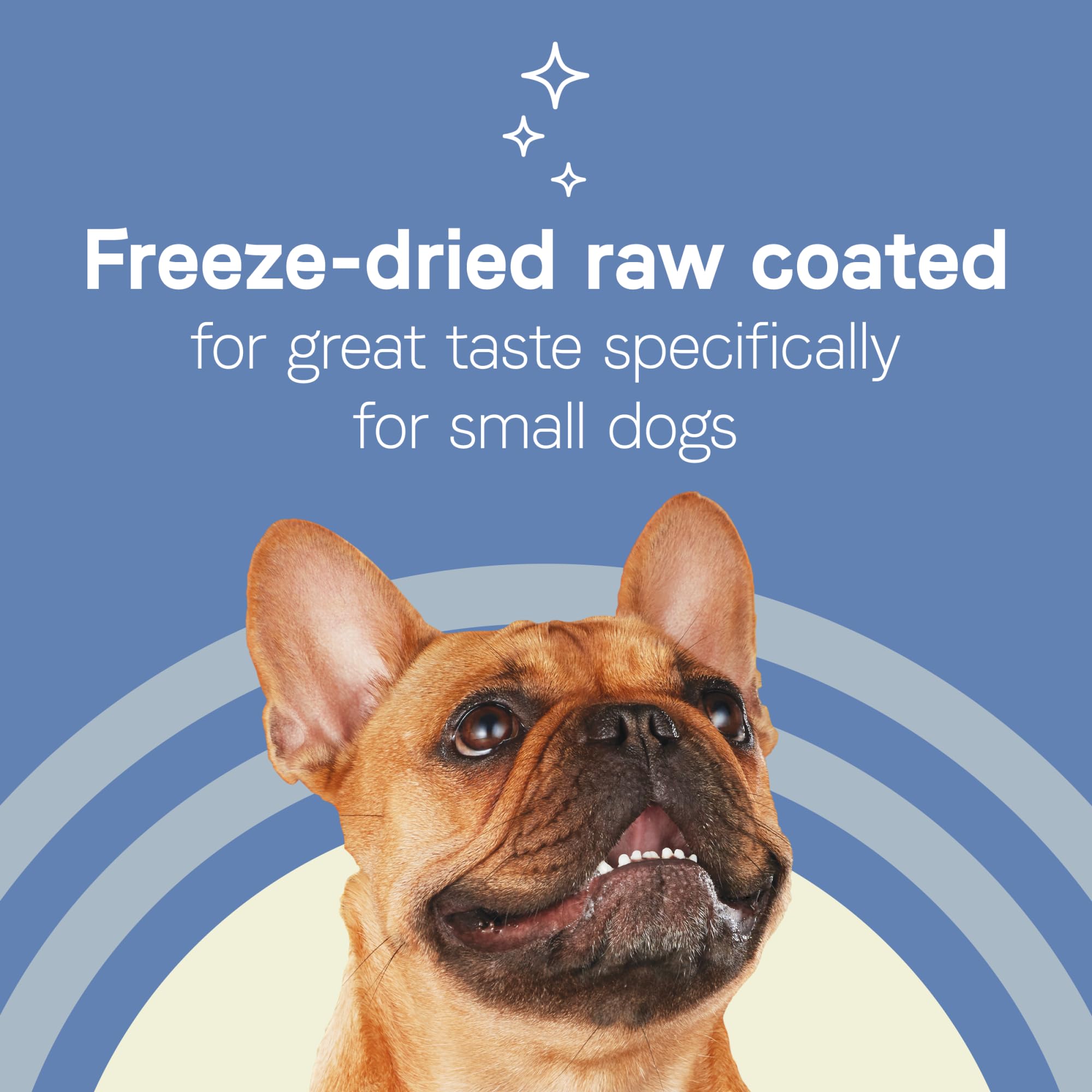 CANIDAE Pure Petite grain-free formula emphasizes hypoallergenic nutrition for sensitive stomachs.