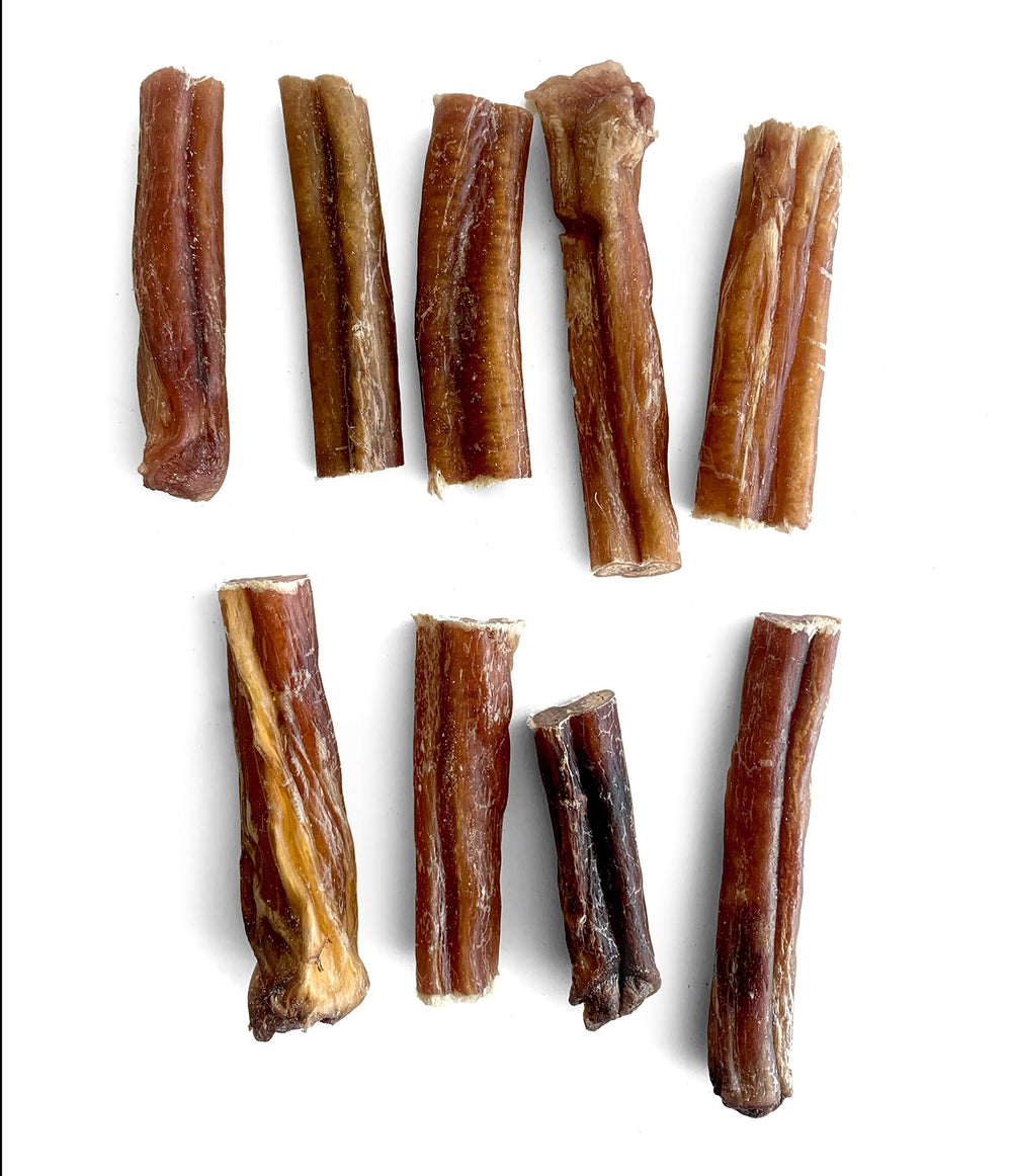 Close-up texture of Canine Butcher Shop sticks, firm natural chew