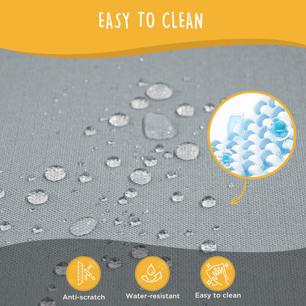 CANINE CANYON Daisy Cot is chew-proof and waterproof for muddy paws.