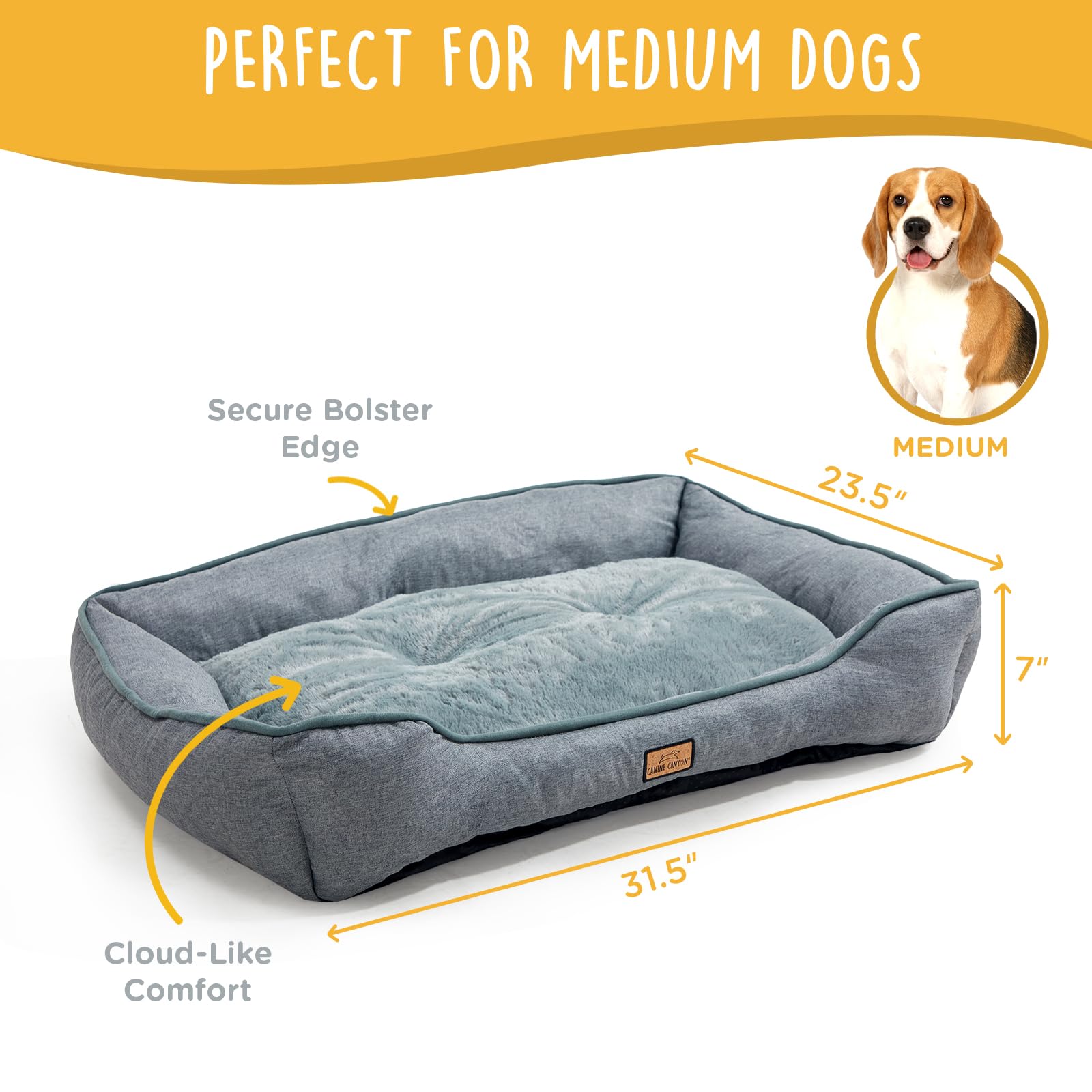 CANINE CANYON bed non-slip bottom keeps bed stable